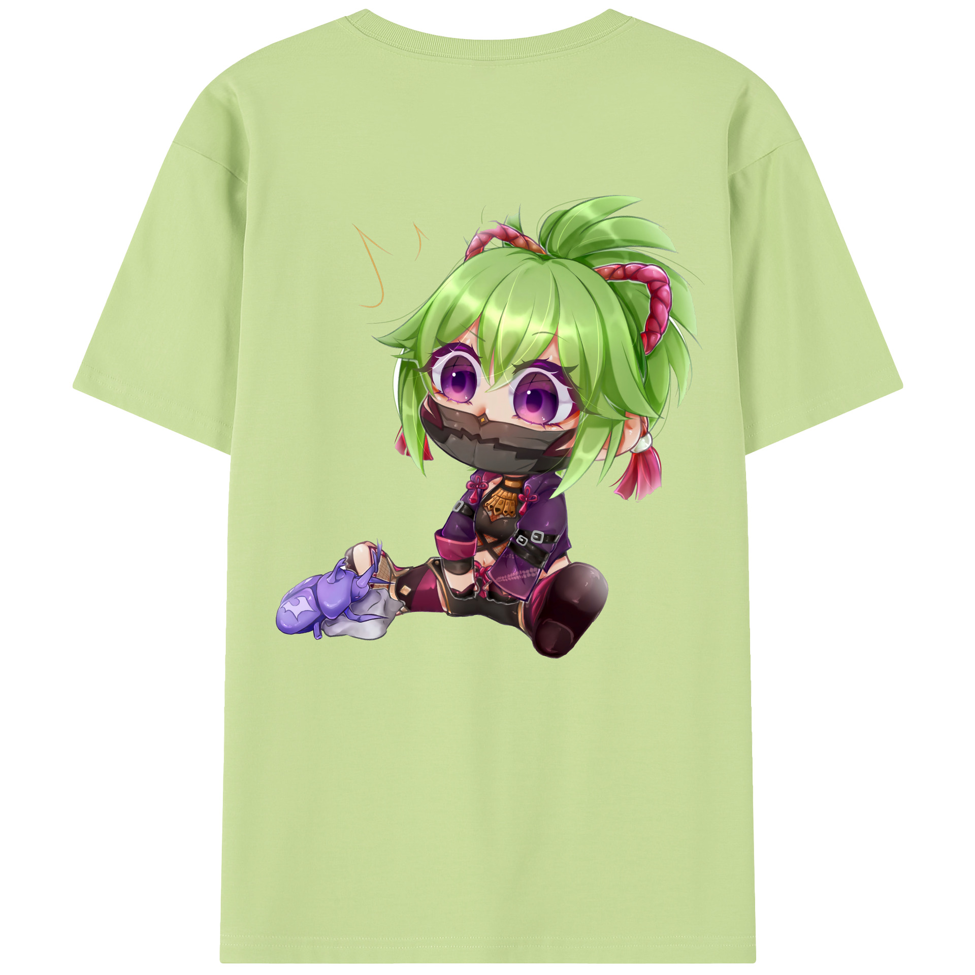 げんし神  久岐忍 くき しのぶ genshin Kuki Shinobu 綿100％半袖Tシャツ（背面プリント）